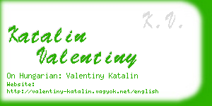 katalin valentiny business card
